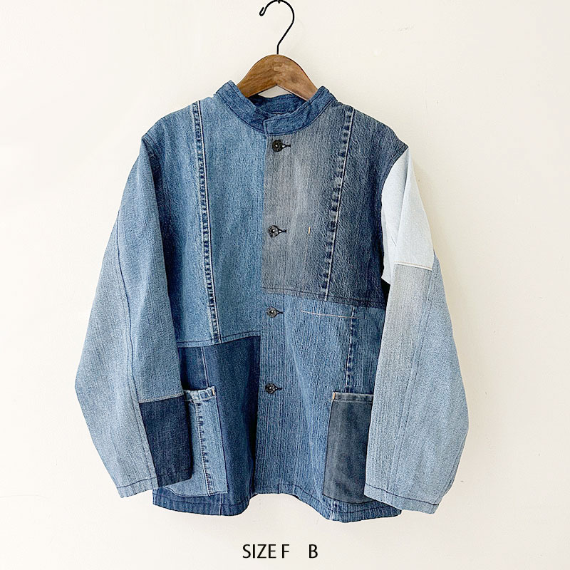 ティグルブロカンテ デニムMIX スタンドカバーオール unisex Indigo