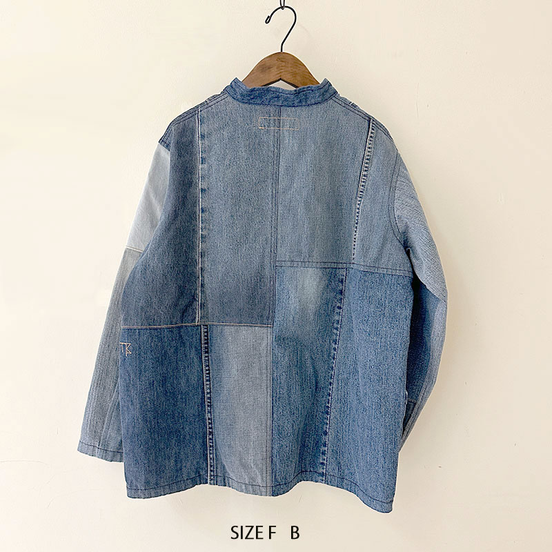 ティグルブロカンテ デニムMIX スタンドカバーオール unisex Indigo