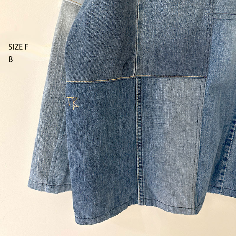 ティグルブロカンテ デニムMIX スタンドカバーオール unisex Indigo