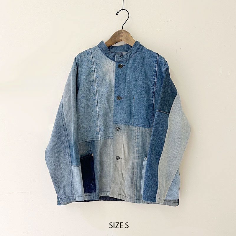 ティグルブロカンテ デニムMIX スタンドカバーオール unisex Indigo