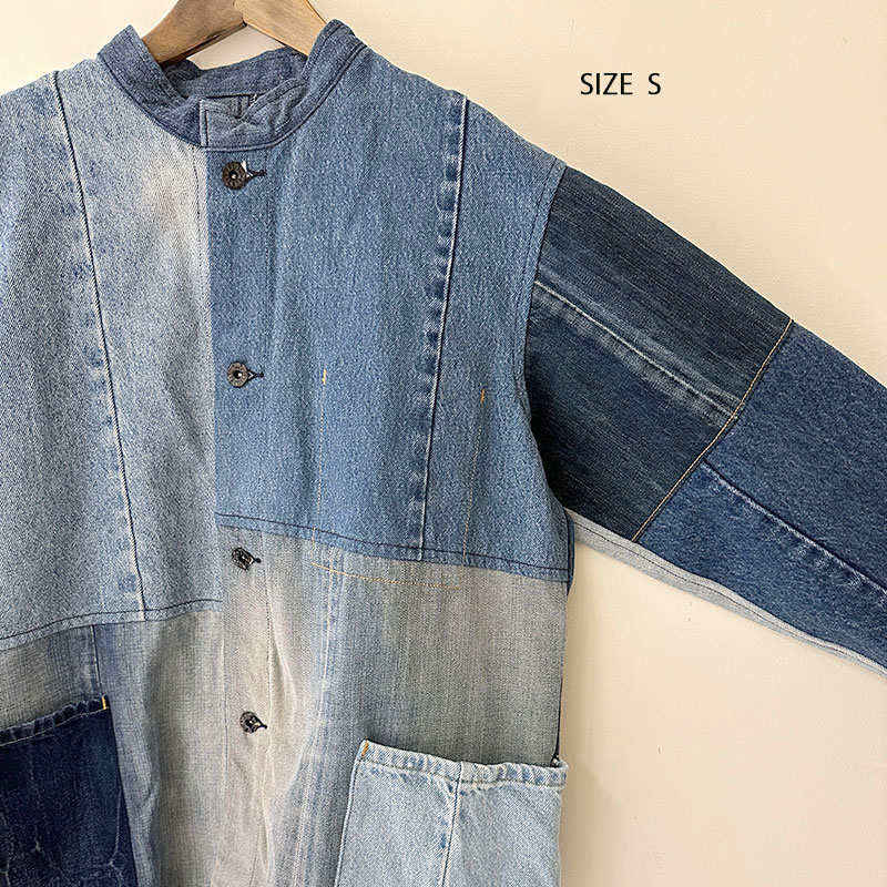 ティグルブロカンテ デニムMIX スタンドカバーオール unisex Indigo