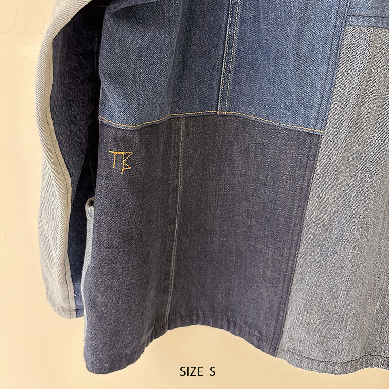 ティグルブロカンテ デニムMIX スタンドカバーオール unisex Indigo