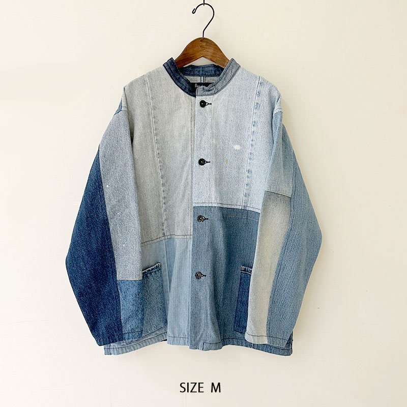 ティグルブロカンテ デニムMIX スタンドカバーオール unisex Indigo