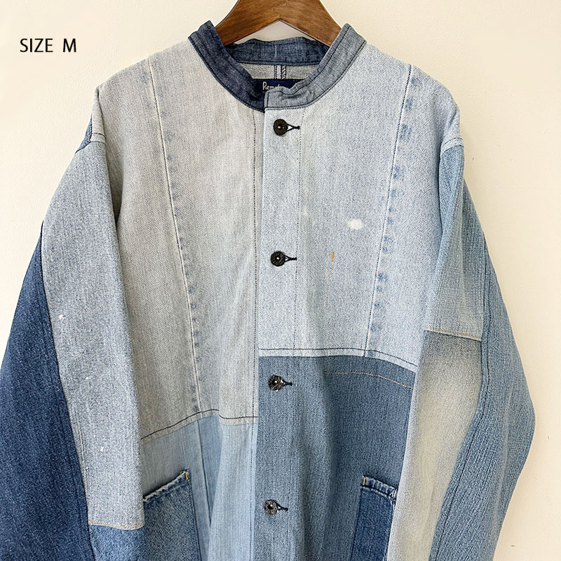 ティグルブロカンテ デニムMIX スタンドカバーオール unisex Indigo