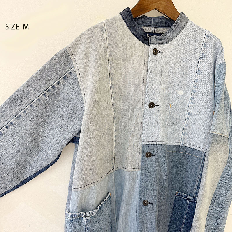 ティグルブロカンテ デニムMIX スタンドカバーオール unisex Indigo