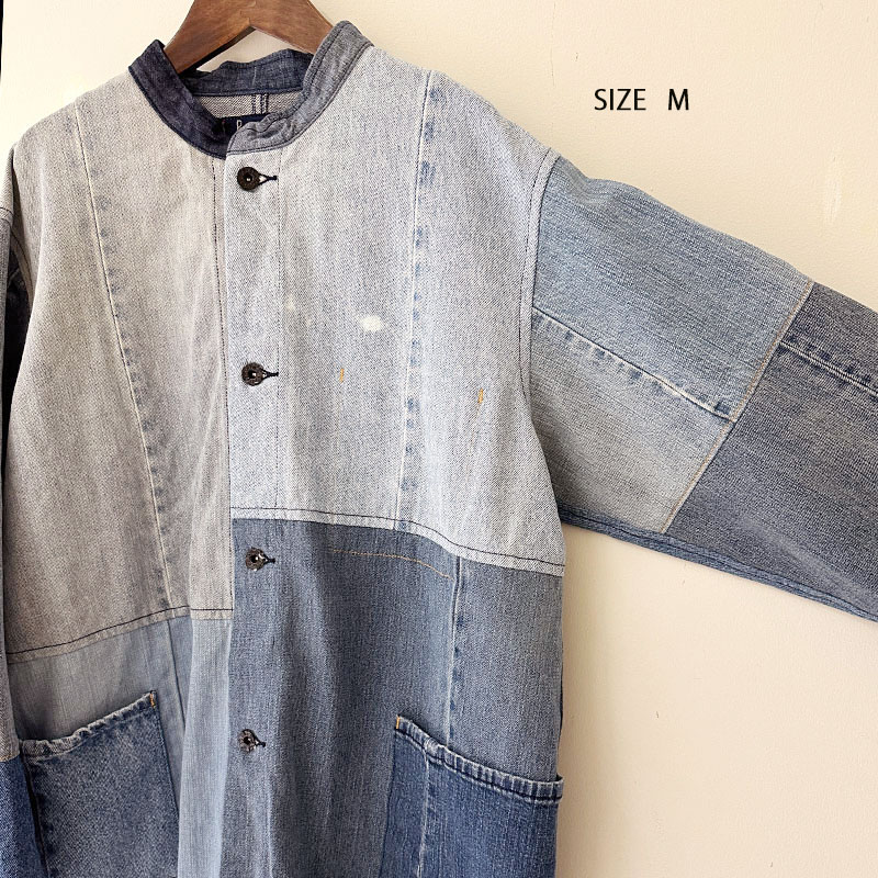 ティグルブロカンテ デニムMIX スタンドカバーオール unisex Indigo