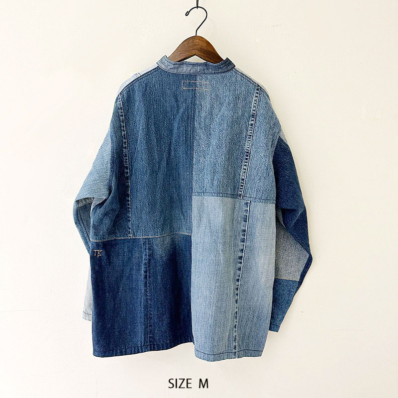 ティグルブロカンテ デニムMIX スタンドカバーオール unisex Indigo