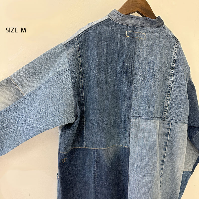 ティグルブロカンテ デニムMIX スタンドカバーオール unisex Indigo