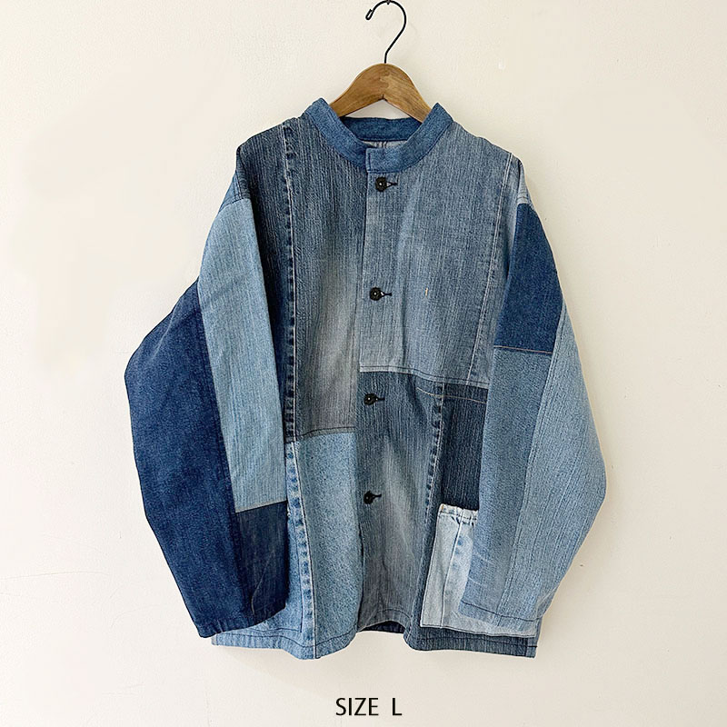 ティグルブロカンテ デニムMIX スタンドカバーオール unisex Indigo
