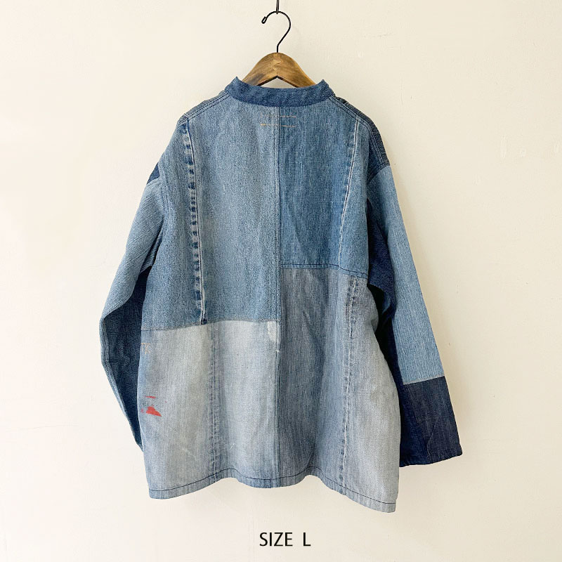 ティグルブロカンテ デニムMIX スタンドカバーオール unisex Indigo