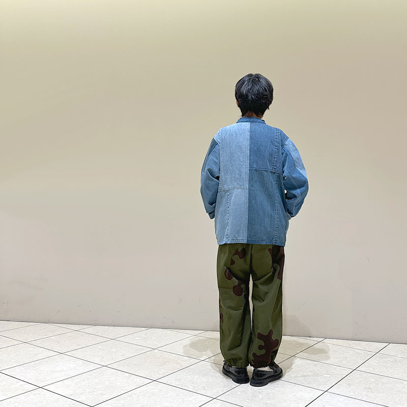 ティグルブロカンテ デニムMIX スタンドカバーオール unisex Indigo
