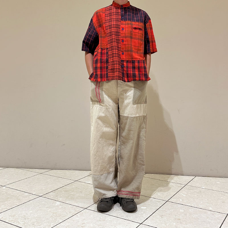 ティグルブロカンテ Re.EUROリネンシーツMIX サルクパンツ unisex