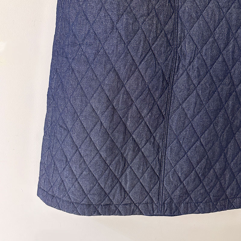 ティグルブロカンテ 7ozデニムキルティング ローライズ5PKT スカート Indigo