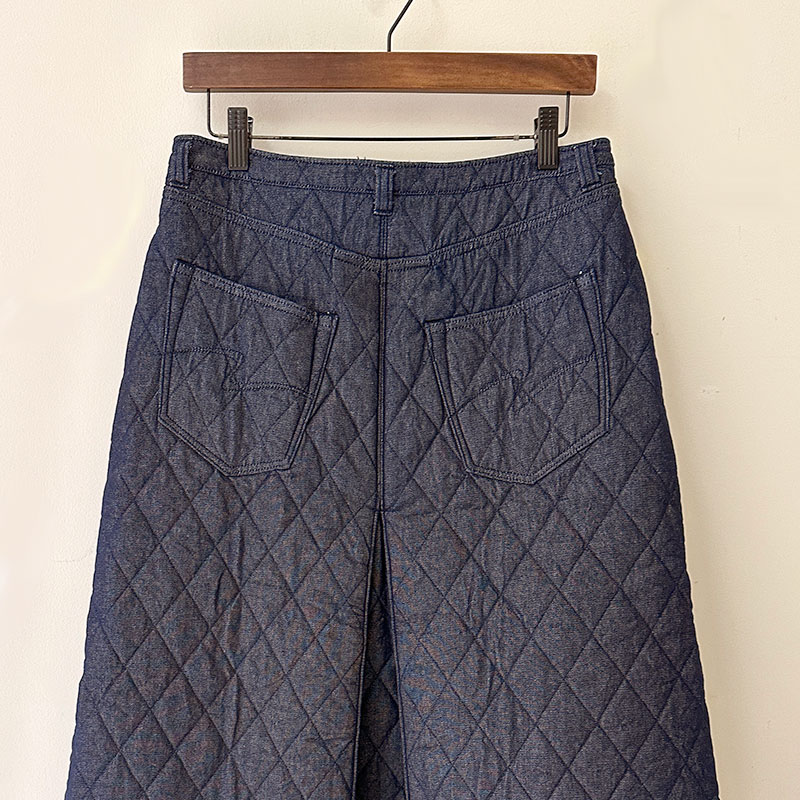 ティグルブロカンテ 7ozデニムキルティング ローライズ5PKT スカート Indigo