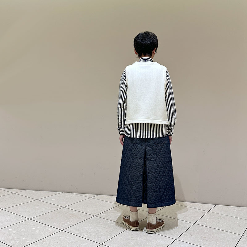 ティグルブロカンテ 7ozデニムキルティング ローライズ5PKT スカート