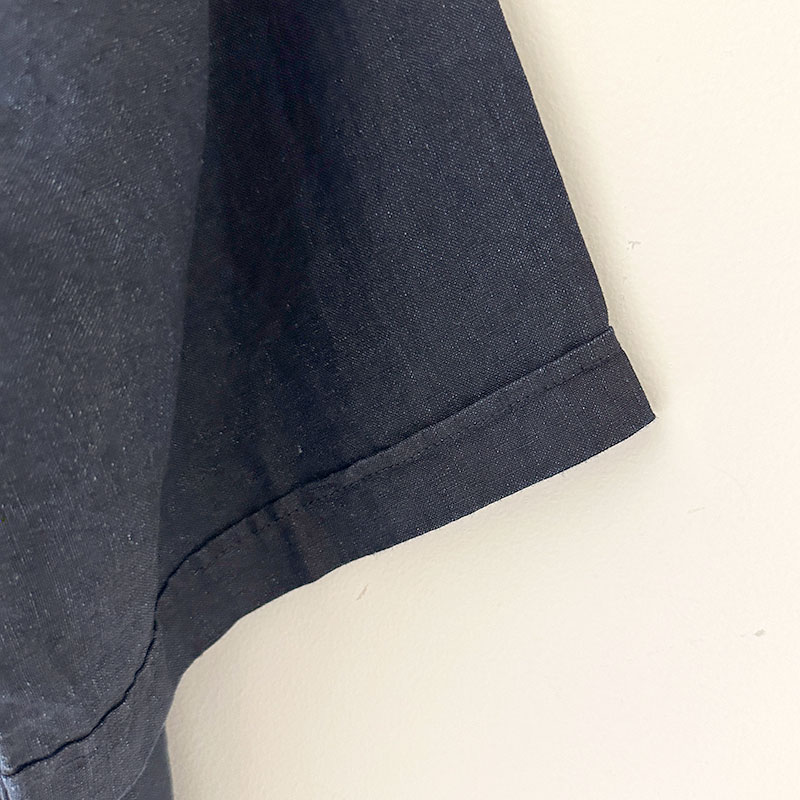 ティグルブロカンテ Indigoリネンシャンブレー イタリアンカラーS/S シャツ unisex