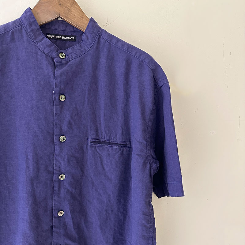 ティグルブロカンテ 60/1ライトリネン ベニススタンドS/S シャツ unisex
