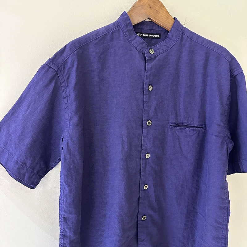 ティグルブロカンテ 60/1ライトリネン ベニススタンドS/S シャツ unisex