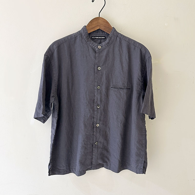 ティグルブロカンテ 60/1ライトリネン ベニススタンドS/S シャツ unisex