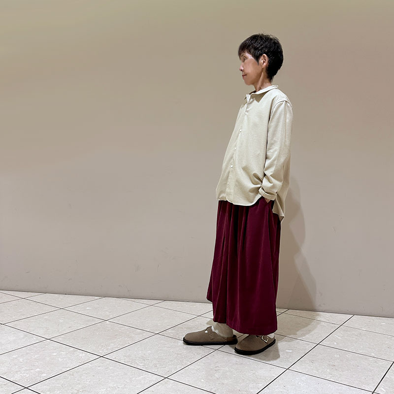 ティグルブロカンテ 東炊きシャツコール ビックタックキュロット