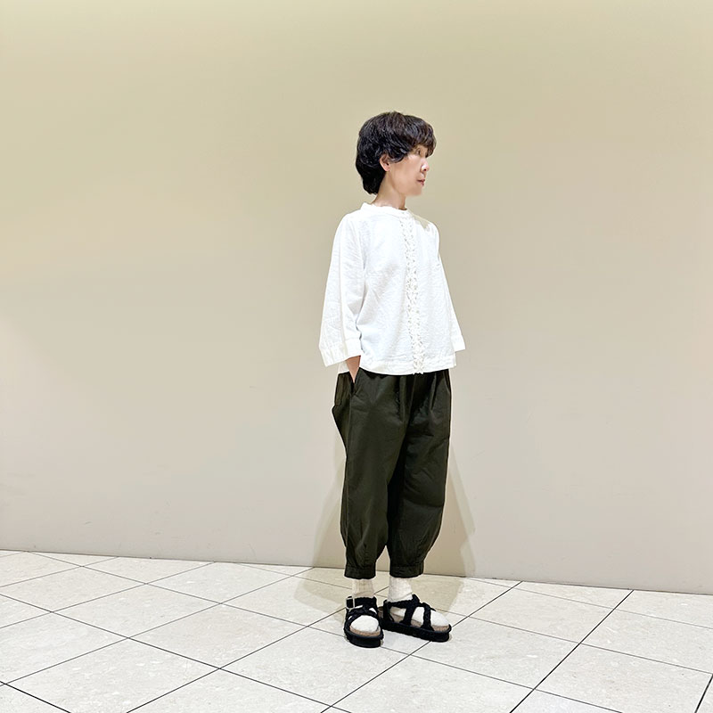 ティグルブロカンテ 塩縮コットンリネンラミー サムライパンツ unisex