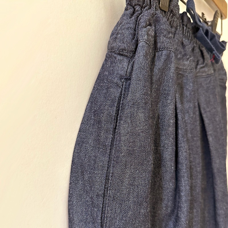 ティグルブロカンテ 6ozデニム ポケットフィセルロングスカート indigo