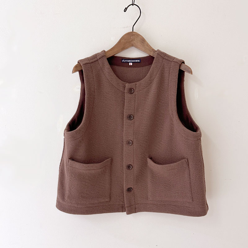 ティグルブロカンテ カルゼヘリンボーン オープンポケットベスト