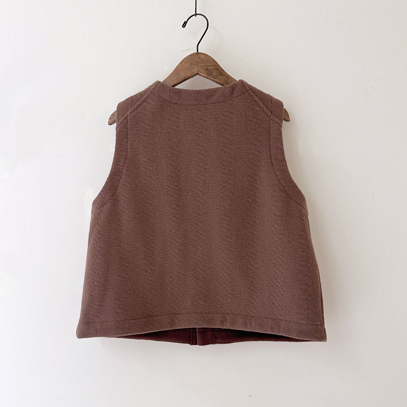 ティグルブロカンテ　カルゼヘリンボーン　オープンポケットベスト unisex