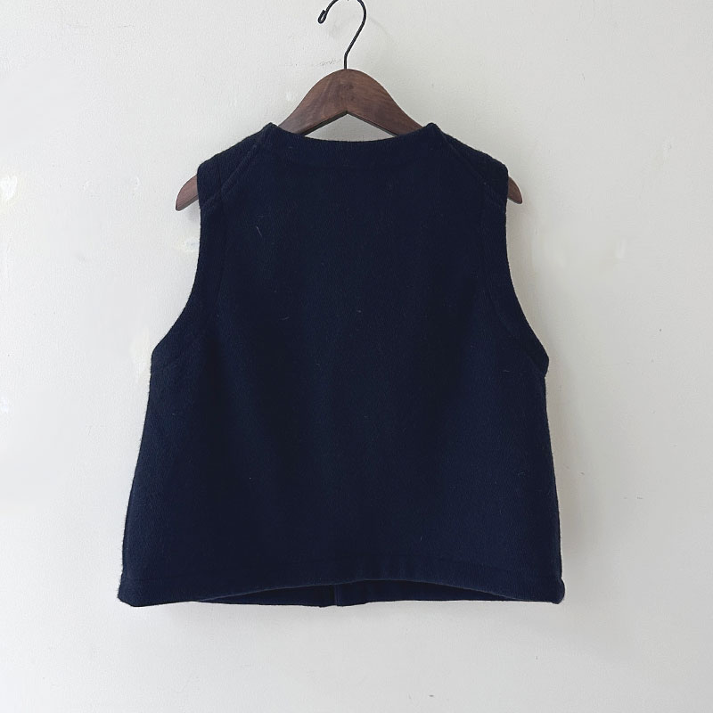 ティグルブロカンテ　カルゼヘリンボーン　オープンポケットベスト unisex