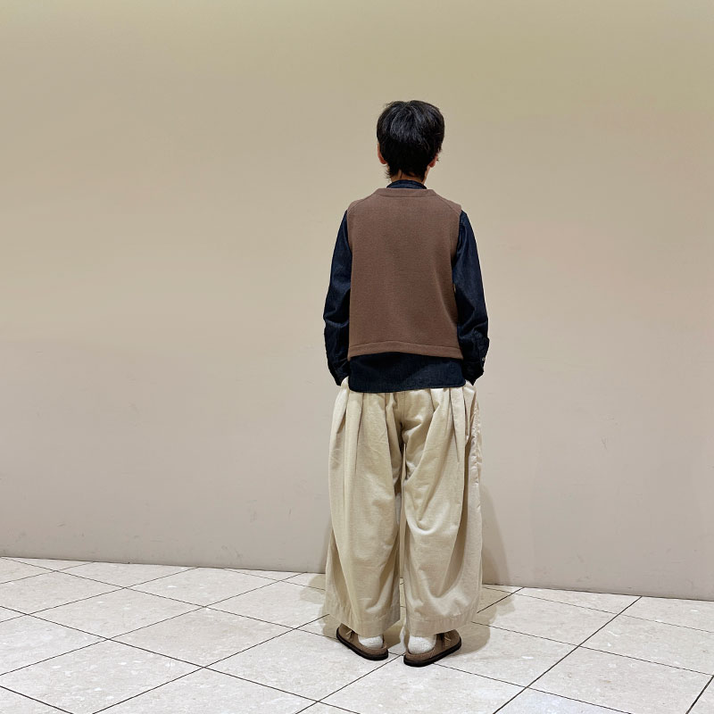 ティグルブロカンテ　カルゼヘリンボーン　オープンポケットベスト unisex