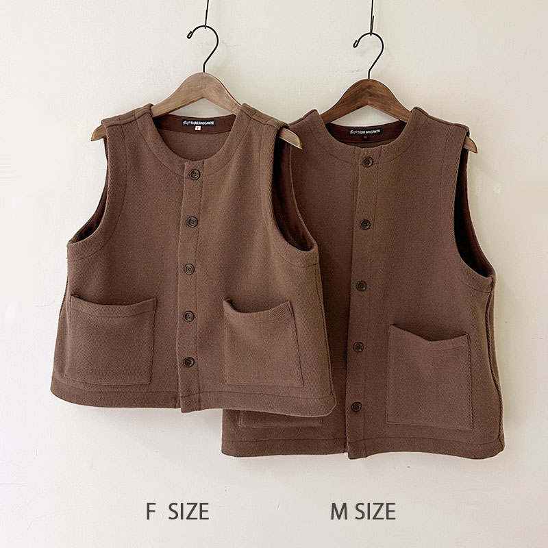 ティグルブロカンテ　カルゼヘリンボーン　オープンポケットベスト unisex