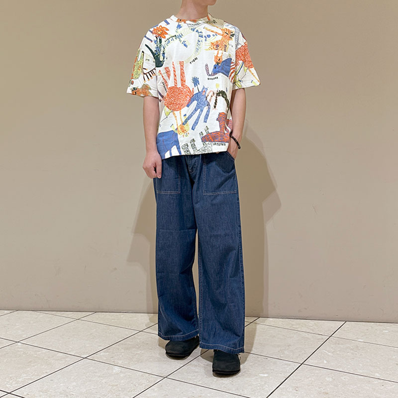 ティグルブロカンテ 6ozデニム サルクパンツ unisex Fade