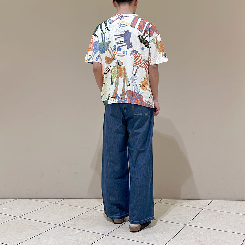 ティグルブロカンテ 6ozデニム サルクパンツ unisex Fade
