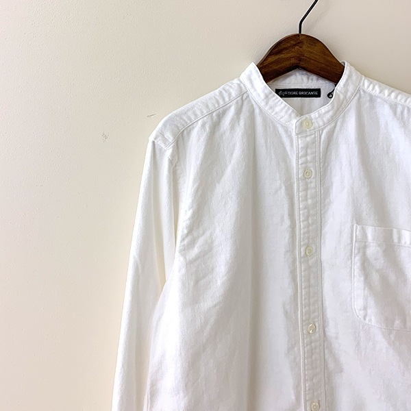 ティグルブロカンテ ヴィンテージオックス スタンドカラーシャツ White