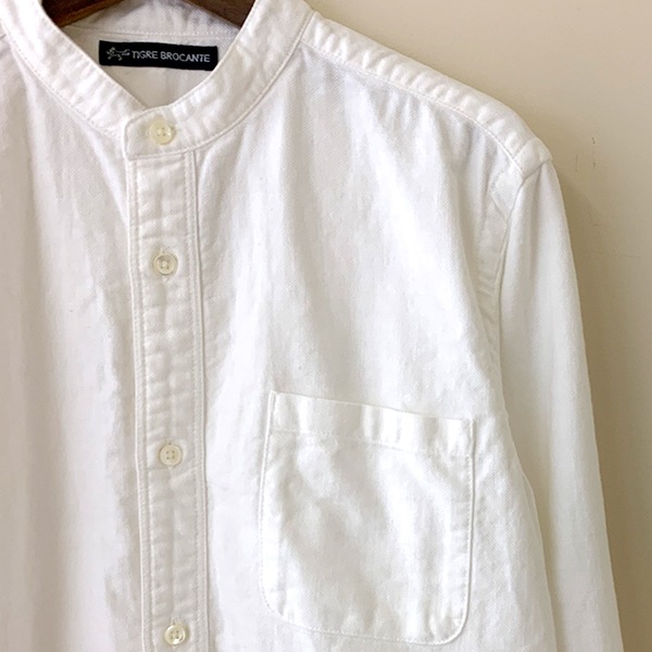 ティグルブロカンテ ヴィンテージオックス スタンドカラーシャツ White