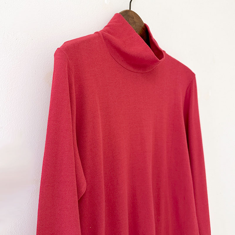 ティグルブロカンテ コットンニット天竺 レディースタートルネック L/ST