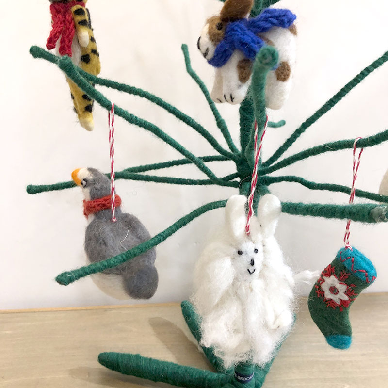 【新品】ティグルブロカンテ/クリスマスツリー(本体)&フェルトオーナメントセット 新品】ティグルブロカンテ/クリスマスツリー(本体)&フェルト