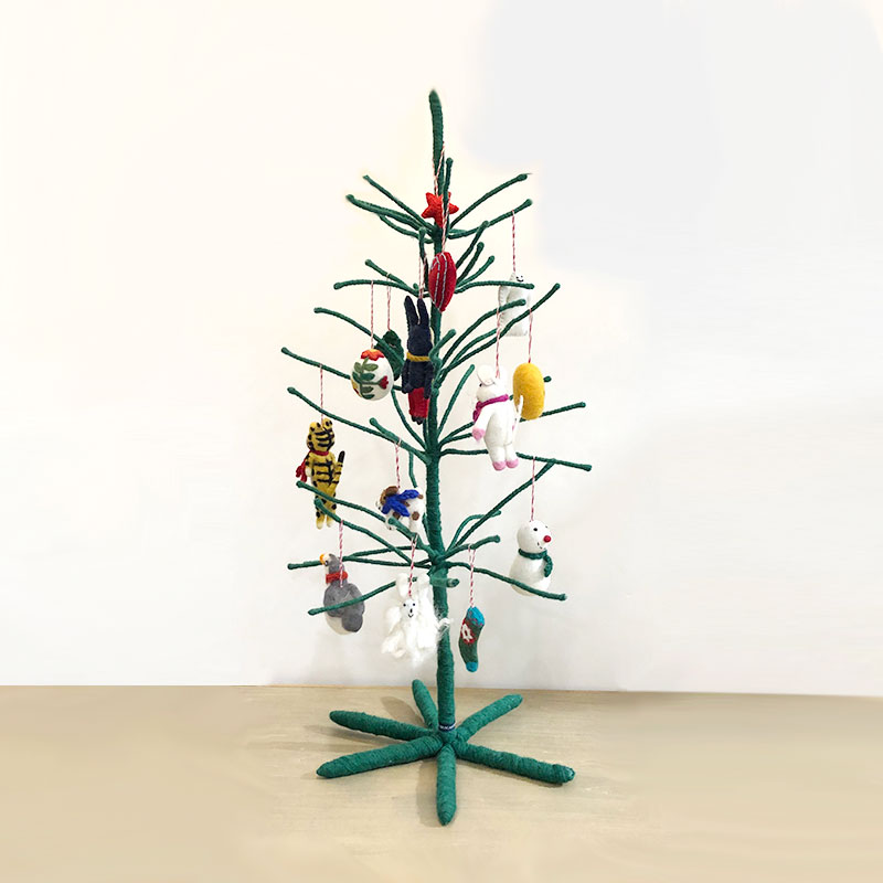 【新品】ティグルブロカンテ/クリスマスツリー(本体)&フェルトオーナメントセット 新品】ティグルブロカンテ/クリスマスツリー(本体)&フェルト