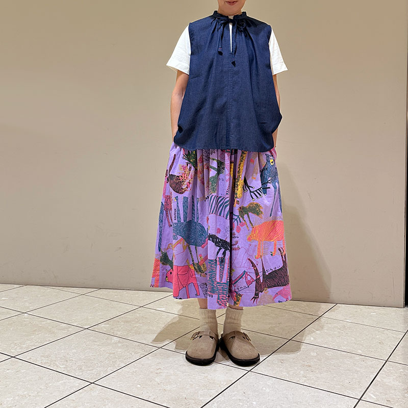 ティグルブロカンテ Lively animalsカツラギ フィセルロングスカート
