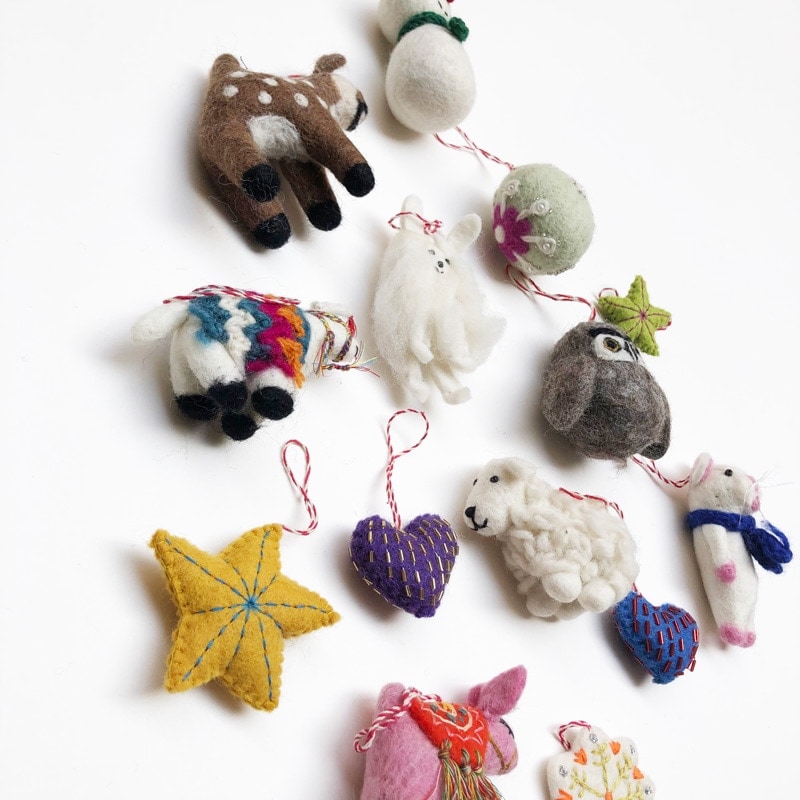 ティグルブロカンテ フェルト クリスマスオーナメントセット Animal