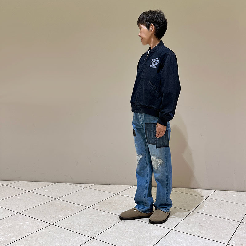 ティグルブロカンテ 空刺繍 アーミーリブジャケット unisex Indigo