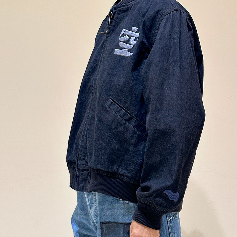 ティグルブロカンテ 空刺繍 アーミーリブジャケット unisex Indigo