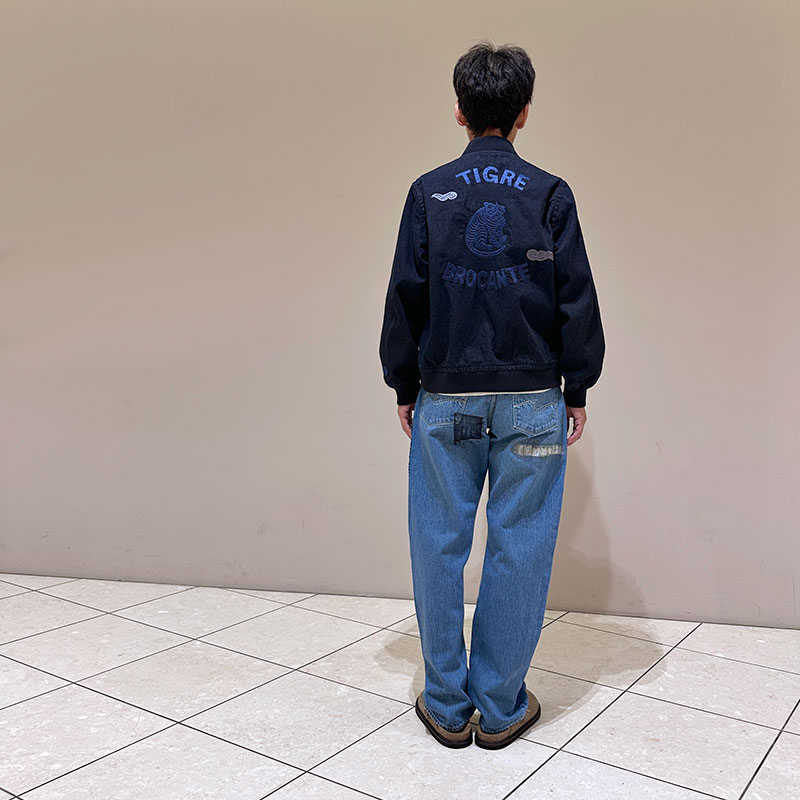 ティグルブロカンテ 空刺繍 アーミーリブジャケット unisex Indigo