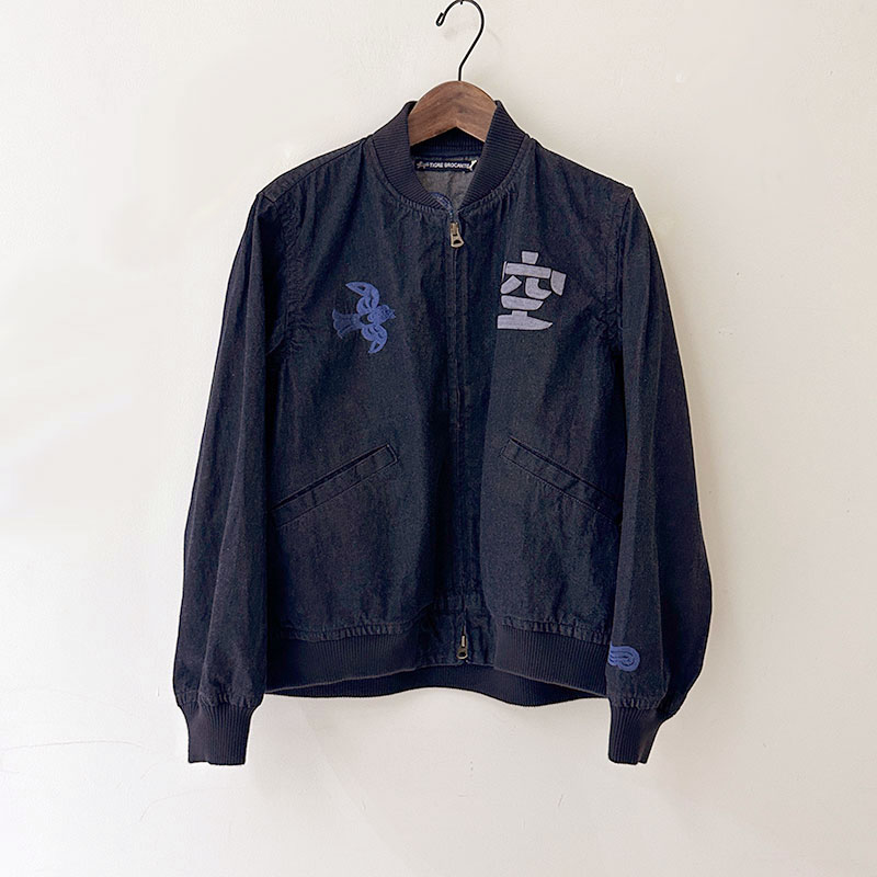 ティグルブロカンテ 空刺繍 アーミーリブジャケット unisex Indigo