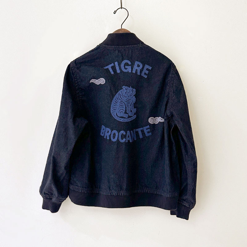 ティグルブロカンテ 空刺繍 アーミーリブジャケット unisex Indigo