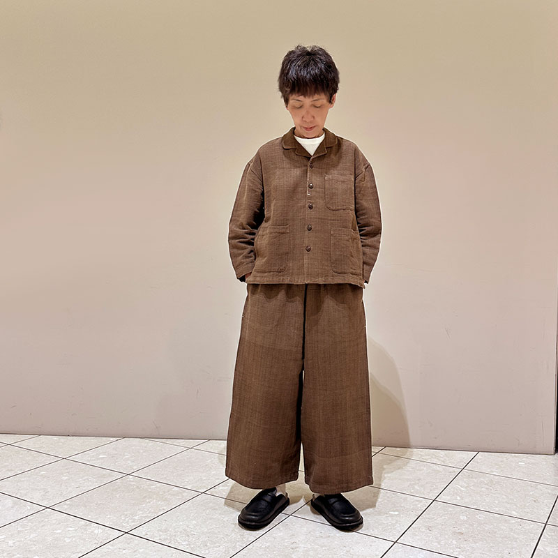 ティグルブロカンテ マグアHandwoven Cotton 3PKT Foremanシャツ unisex Brown