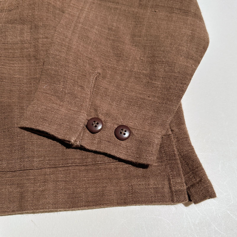 ティグルブロカンテ マグアHandwoven Cotton 3PKT Foremanシャツ unisex Brown