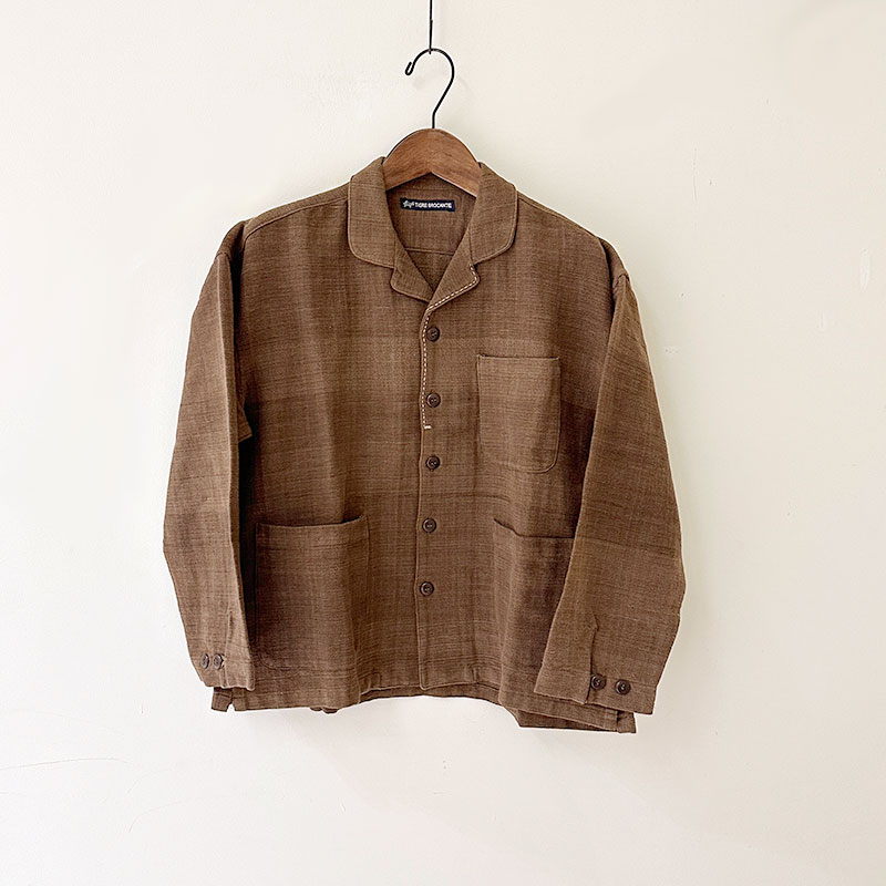 ティグルブロカンテ マグアHandwoven Cotton 3PKT Foremanシャツ unisex Brown