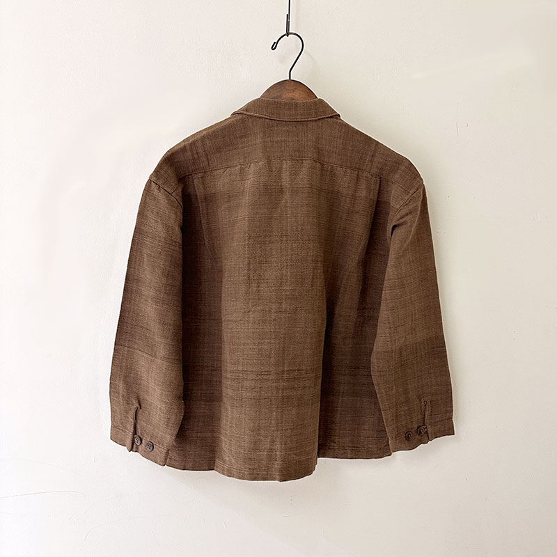 ティグルブロカンテ マグアHandwoven Cotton 3PKT Foremanシャツ unisex Brown