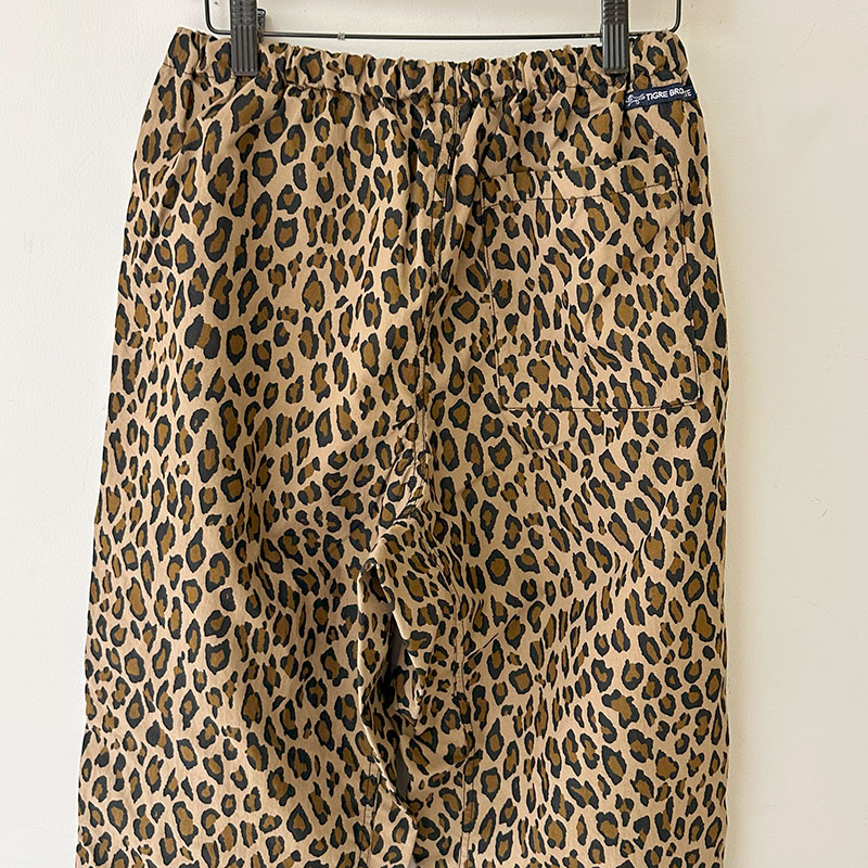 ティグルブロカンテ コットンナイロン レオパード タゴサクロングパンツ unisex